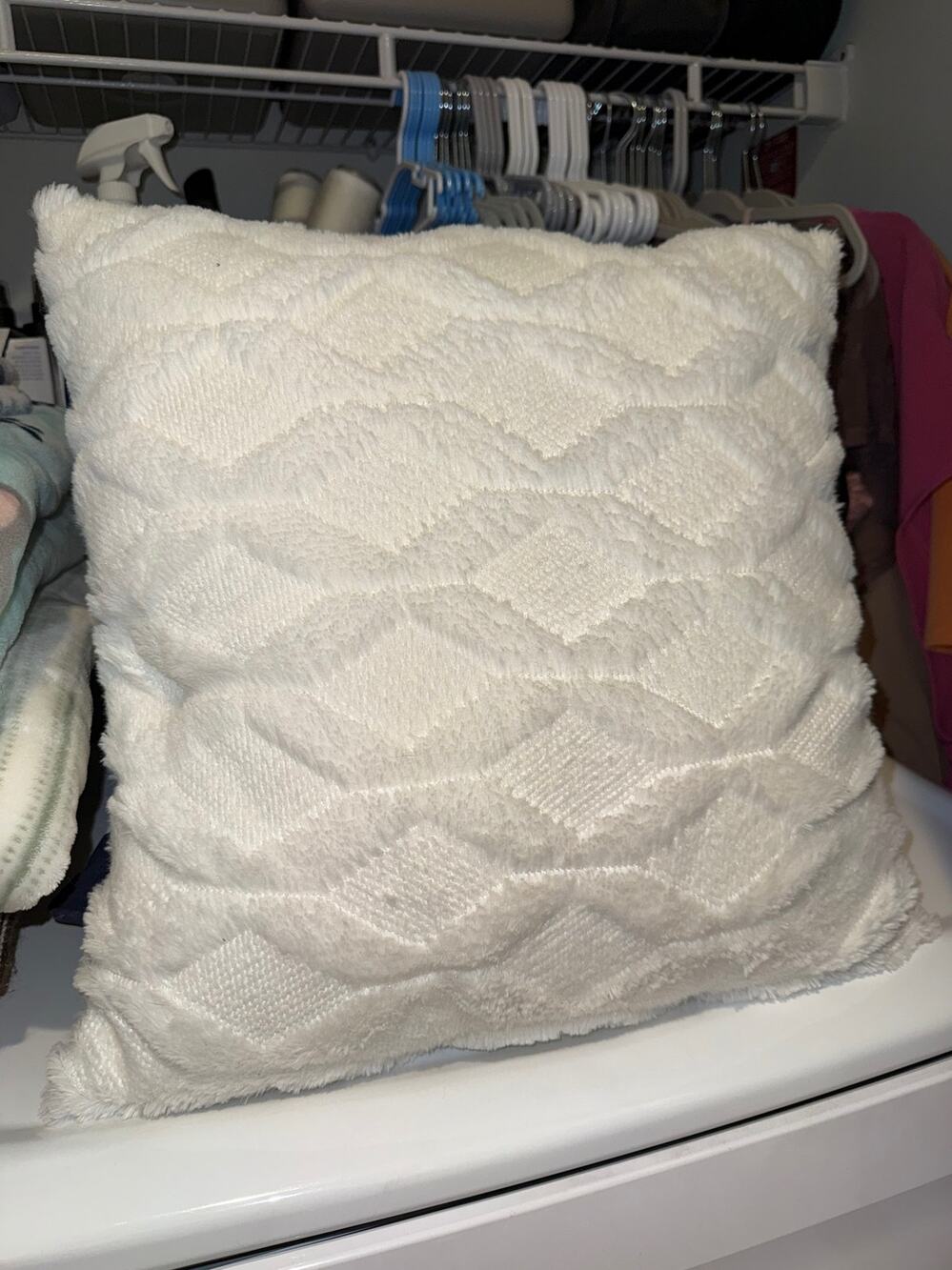 Amazon Plush Chevron Throw Pillow - Cream and Black